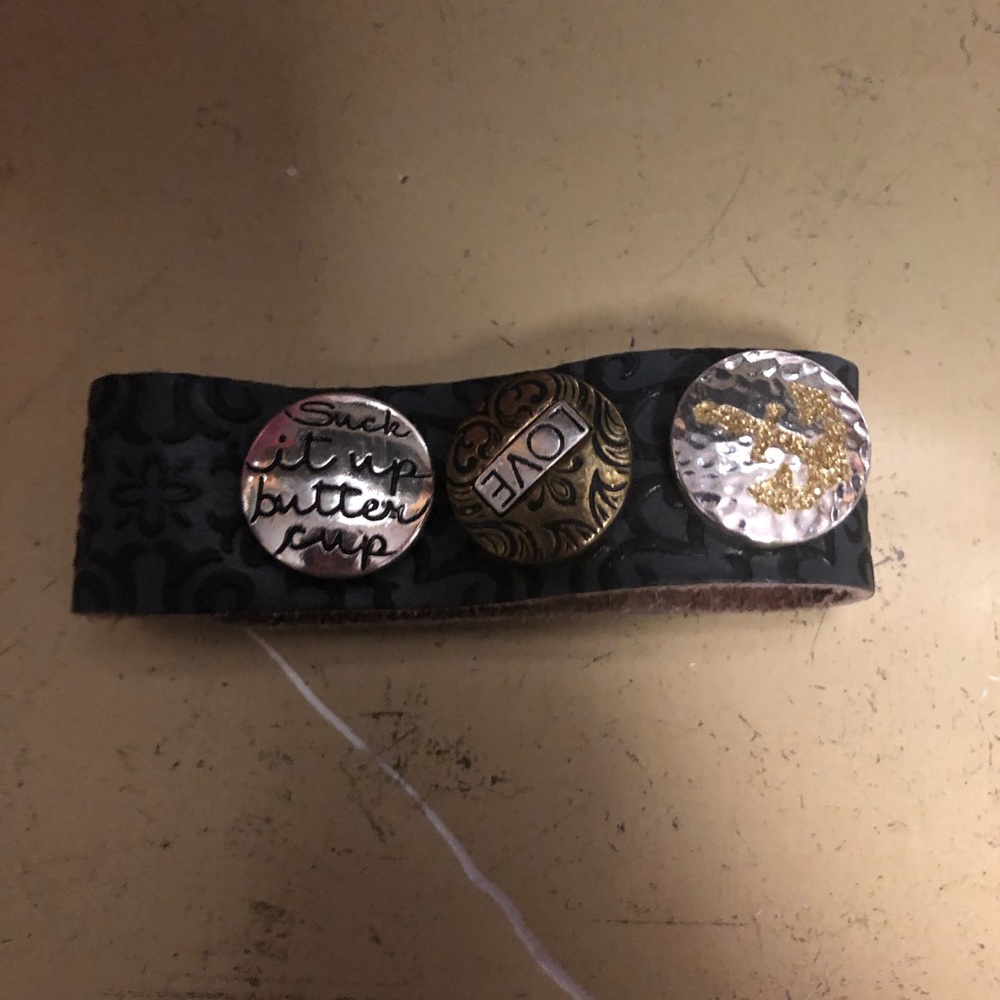 Leather Bracelet with Snaps- 568 $25 or $20 w/offer
